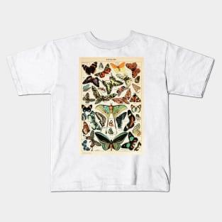 Papillon I Vintage French Butterfly Charts by Adolphe Millot Kids T-Shirt